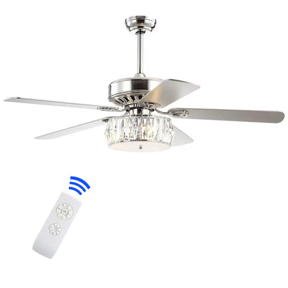 JONATHAN Y Lighting JYL9706A | Mandy 52" 5 Blade LED Indoor Ceiling Fan with Remote Control
