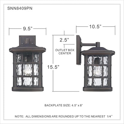 Quoizel SNN8409PN | Stonington 1 Light 16 inch Palladian Bronze Outdoor Wall Lantern
