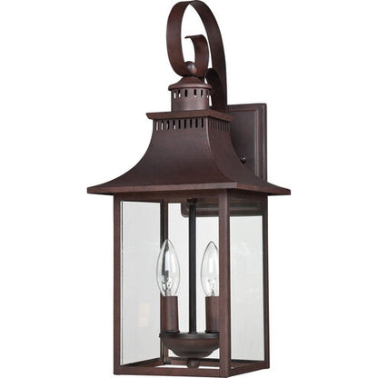 Quoizel CCR8408CU | Chancellor 2 Light 19 inch Copper Bronze Outdoor Wall Lantern