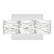 Home Decorators Collection 1006 656 719 | Keighley Integrated LED Chrome and Crystal Indoor Wall Sconce Light Fixture