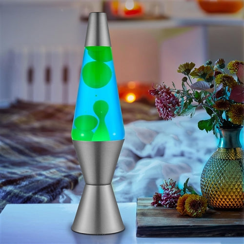 Lava Lite 2124 | Classic 14.5-Inch Lava Lamp – Yellow/Blue