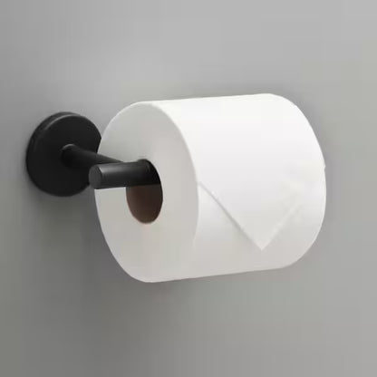 Delta LDL50-MB | Lyndall Wall Mount Euro Single Post Toilet Paper Holder Bath Hardware Accessory in Matte Black