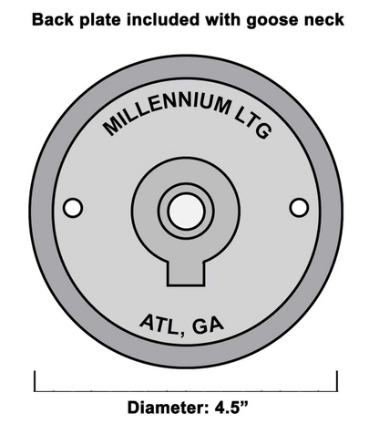 Millennium GRN23-ASB | RLM 23" Long Goose Neck Stem