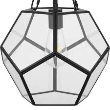 Progress Lighting 1006 626 931 | Wianno 1-Light Matte Black Pendant with Clear Bound Glass Shade