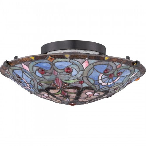 Quoizel TF1805SVB | Carroll 2 -Light 16.5-in Bronze Flush Mount Light