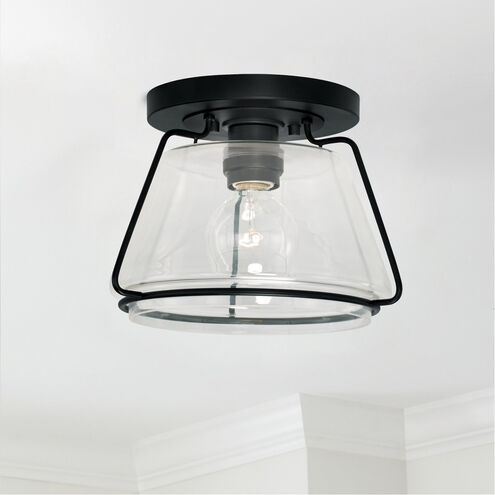Austin Allen AA1010MB | Elijah 1 Light 10.5 inch Matte Black Flush Mount Ceiling Light