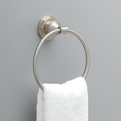 Delta LHT46-BN | Lochurst Wall Mount Round Closed Towel Ring Bath Hardware Accessory in Brushed Nickel