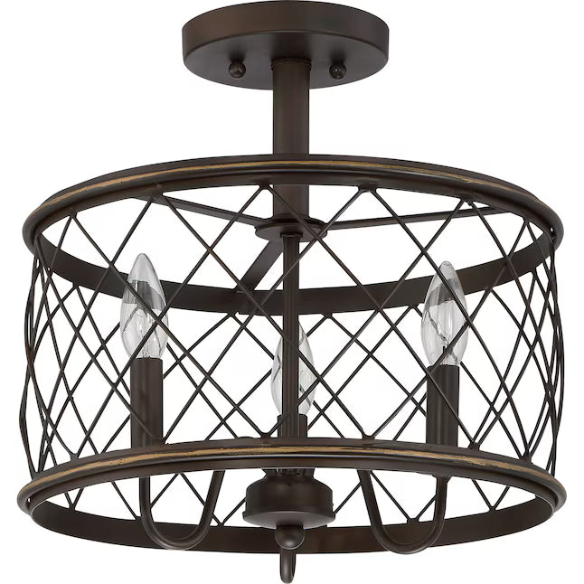 Quoizel RDY1714PN | Dury 3 Light 15" Wide Flush Mount Ceiling Fixture