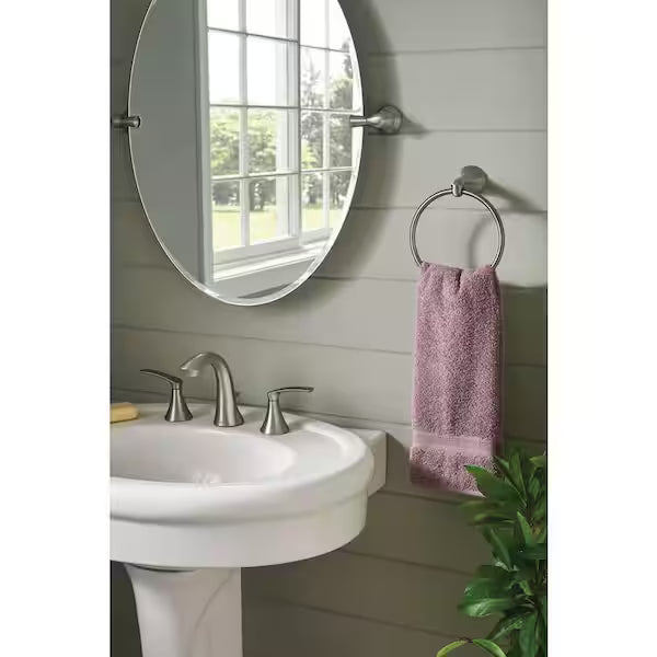 Moen WS84551SRN | Darcy 8 in. Widespread 2-Handle High-Arc Bathroom Faucet in Spot Resist Brushed Nickel