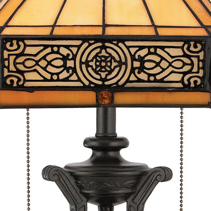Quoizel TF6669VB | Tiffany 2 Light 23" Tall Table Lamp with Tiffany Glass Shade