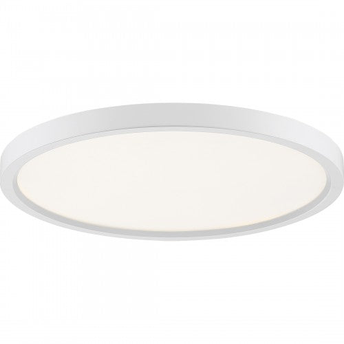Quoizel OST1715W | Outskirts 15" Matte White Flush Mount Ceiling Light