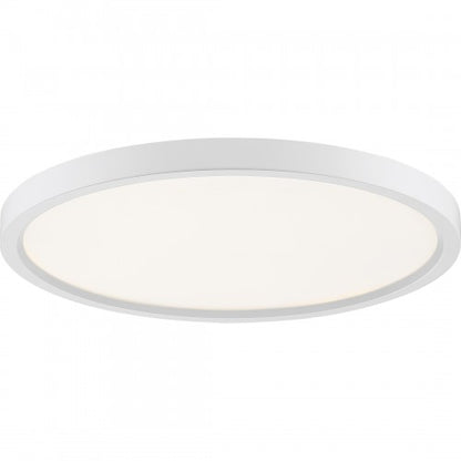 Quoizel OST1715W | Outskirts 15" Matte White Flush Mount Ceiling Light