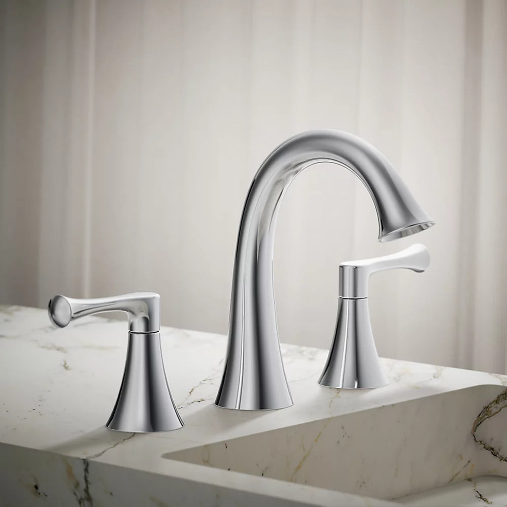 Kohler R78047-4D-CP | Lilyfield Widespread Bathroom Sink Faucet, 1.2 gpm in Polished Chrome