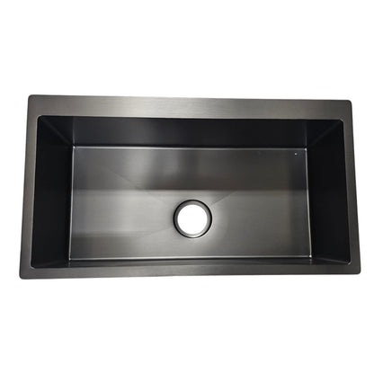 31" x 17" x 10" Black Farmhouse Sink | AF3117MB