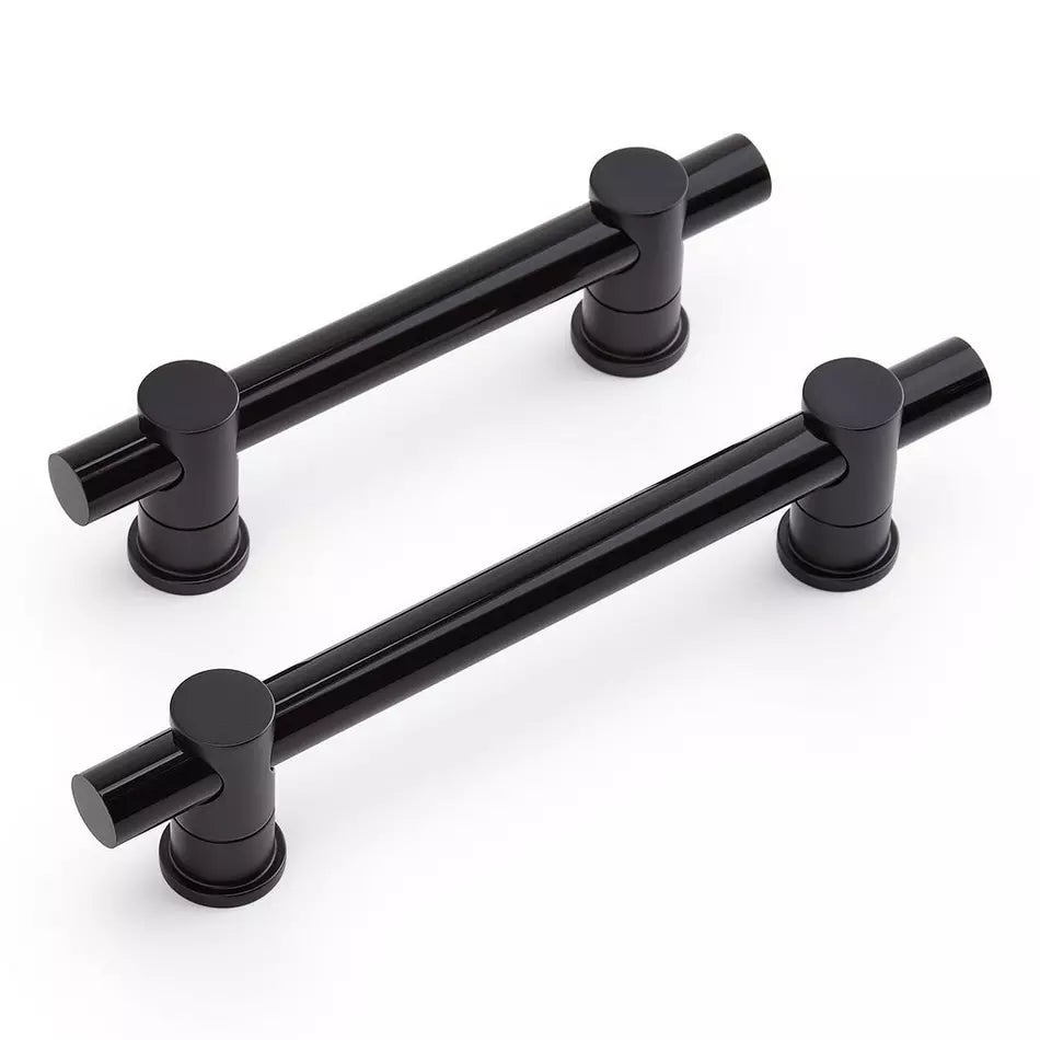 Signature Hardware 5-1/16" Clanora Acrylic Cabinet Pull - Black/Matte Black