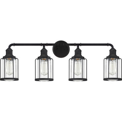Quoizel LUD8634EK | Ludlow 4 Light 34 inch Earth Black Bath Light Wall Light