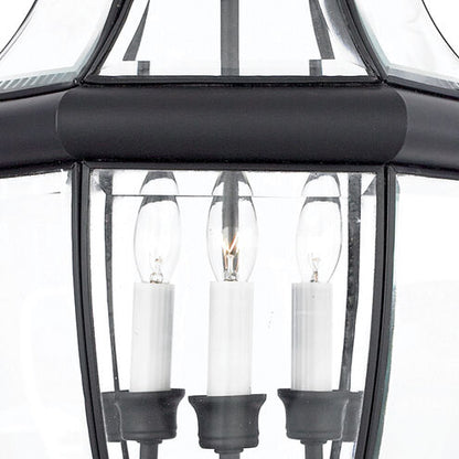 Quoizel NY9043K | Newbury 3 Light 23 inch Mystic Black Outdoor Post Lantern