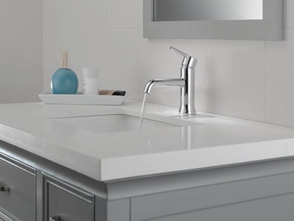 Delta 559LF-MPU | Single Hole Bathroom Faucet with Metal Push Pop-Up Drain Assembly