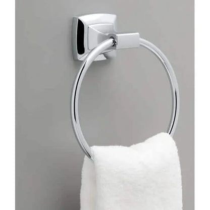 Delta PWD46-PC | Portwood Wall Mount Round Closed Towel Ring Bath Hardware Accessory in Polished Chrome