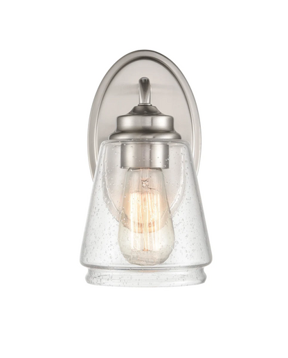Millennium 2461-BN | 10" Tall Wall Sconce with Clear Glass Shade