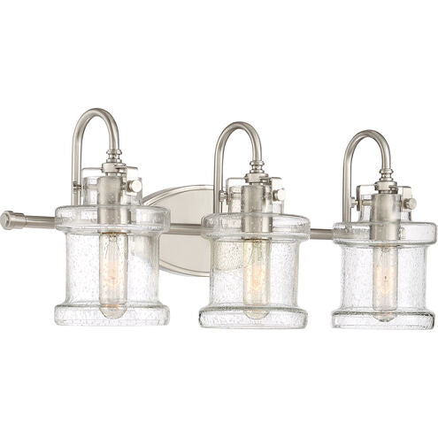 Quoizel DNY8603BN | Danbury 3 Light 24 inch Brushed Nickel Bath Light Wall Light