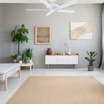 Hampton Bay 1001 320 428 | Farmington 52 in. Indoor Matte White Ceiling Fan