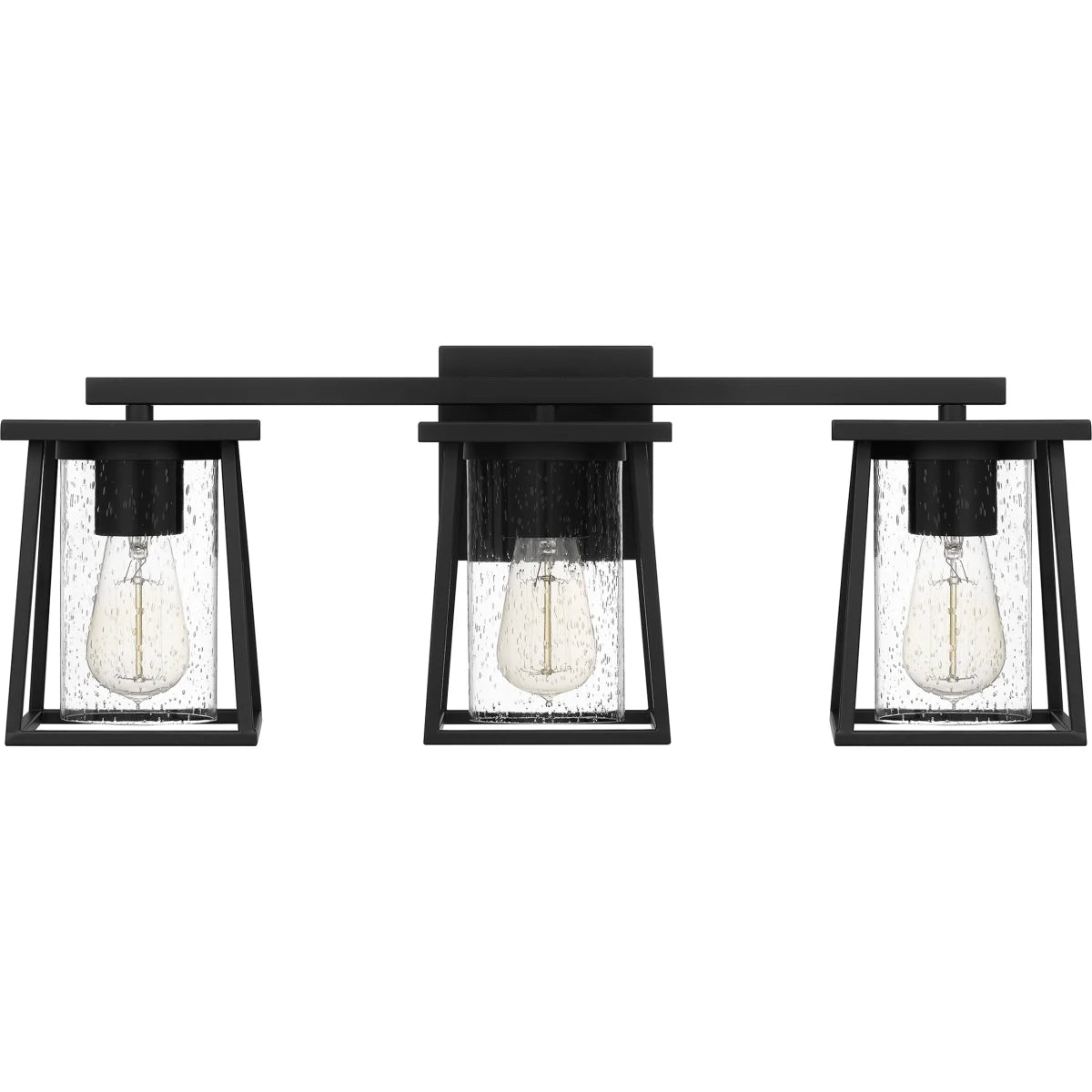 Quoizel LDG8624MBK | Lodge 3 Light 24" Wide Bathroom Vanity Light