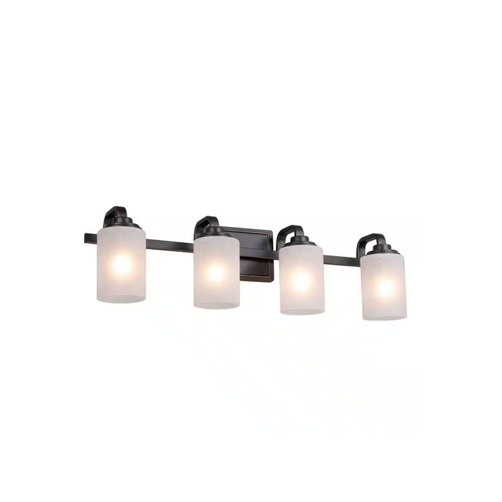 Hampton Bay 1006 367 870 | Hartford Lake 4-Light Vanity Fixture in Oil-Rubbed Bronze