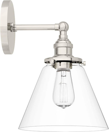 Signature Hardware SHWL3321BN | Barwell Single Light 14" Tall Wall Sconce with Frosted Glass Shade - Brushed Nickel