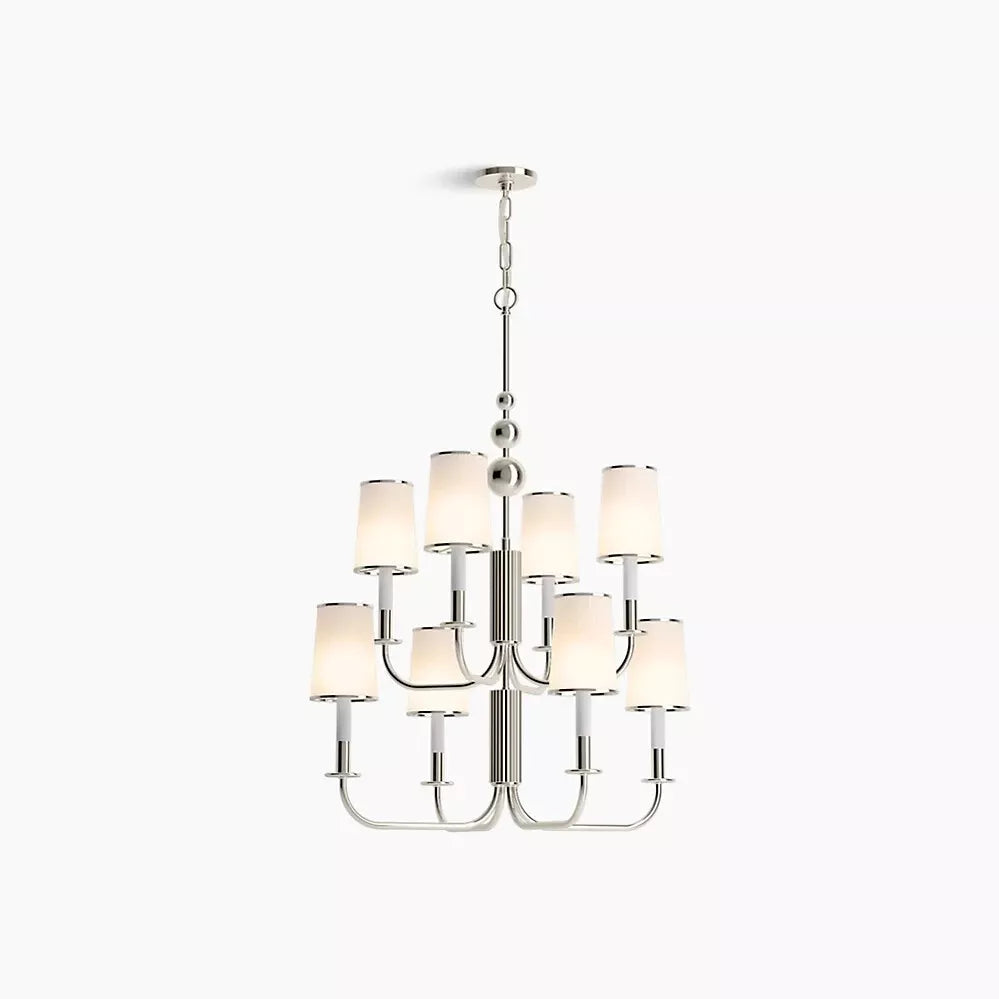 Kohler Lighting 27442-CH08-SNL | Tresdoux 8 Light 24" Wide Chandelier - Polished Nickel