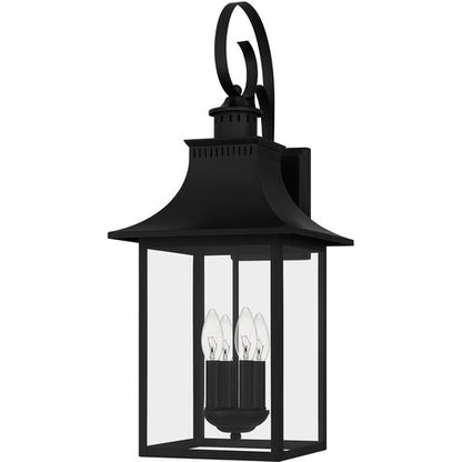 Quoizel CCR8412K | Chancellor 4 Light 28 inch Mystic Black Outdoor Wall Lantern