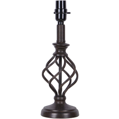 Better Homes & Gardens LB3615 | Metal Swirl Caged Accent Lamp Base, Bronze Finish