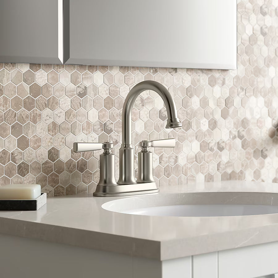 Kohler R21546-4D-BN | Centerset Bathroom Sink Faucet, 1.2 gpm in Vibrant Brushed Nickel