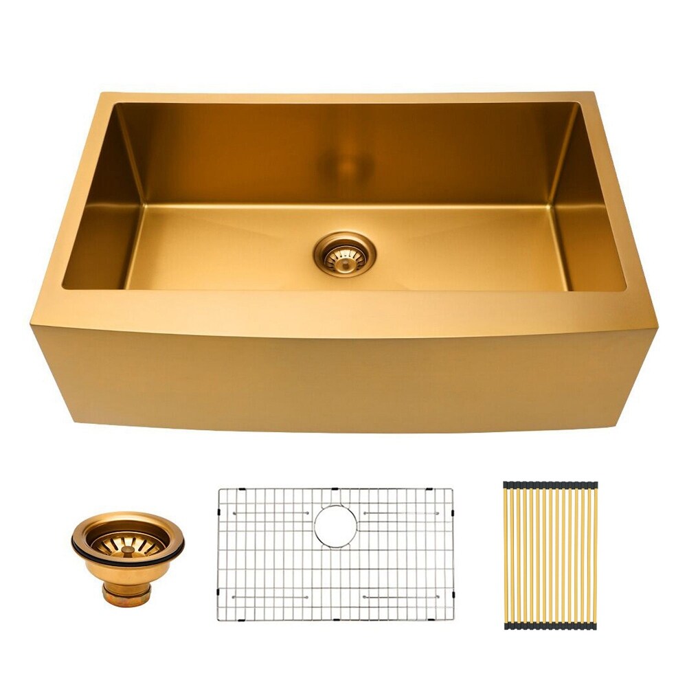 30" x 21" x 10" Gold Kitchen Sink | AF3021G