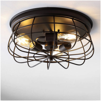 JONATHAN Y Lighting JYL9538A | Calvia 3 Light 16" Wide LED Flush Mount Drum Ceiling Fixture