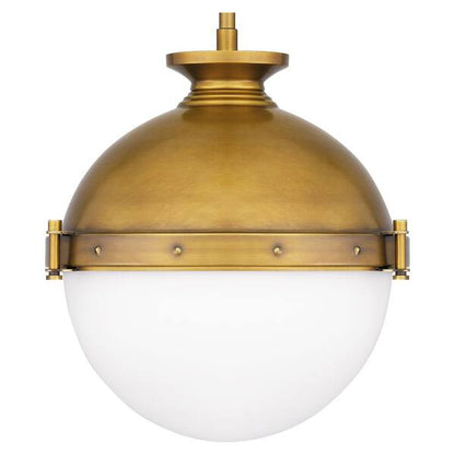 DSI Lighting 1006 106 530 | Mixon 1-Light Aged Brass Pendant with Opal Glass