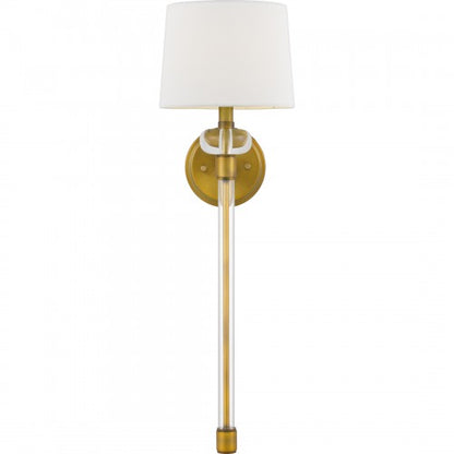 Quoizel QW4071WS | Barbour Single Light 27" Tall Wall Sconce in Weathered Brass