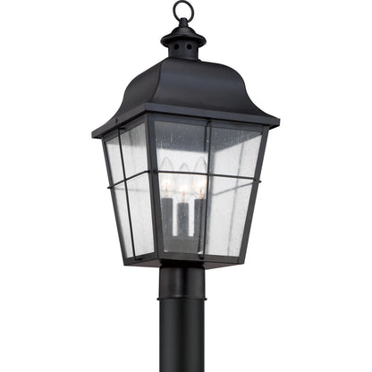 Quoizel MHE9010K | Millhouse 3 Light 22 inch Mystic Black Post Lantern