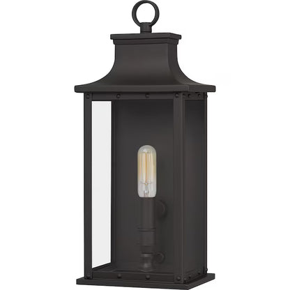 Quoizel ABY84070Z | Abernathy 1 Light 16 inch Old Bronze Outdoor Wall Lantern, Small