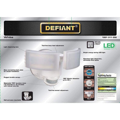 Defiant DFI-5982-WH-G | 180 Degree LED Motion Security Light White