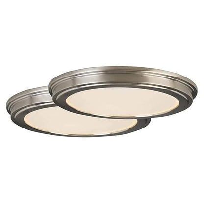 Commercial Electric 1003 334 178 | (2-Pack) 13 in. Brushed Nickel Color Changing LED Ceiling Flush Mount