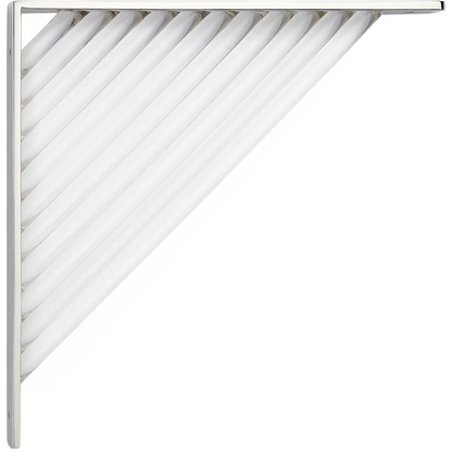 Signature Hardware SH554012PN | Acrylic Shelf Bracket - 8 " x 8 " - Polished Nickel/Clear Acrylic, Brass Base Metal