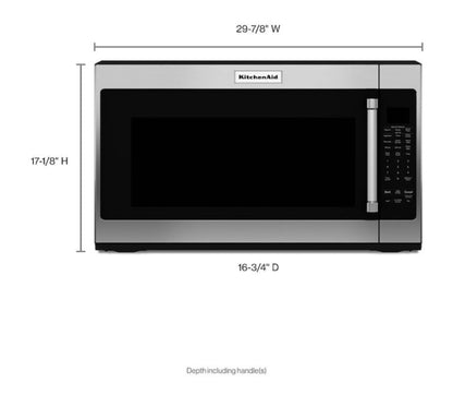 KitchenAid 2-cu ft 1000-Watt Over-the-Range Microwave with Sensor Cooking KMHS120ESS 00912646