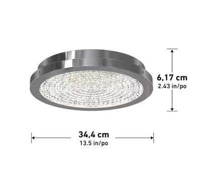 Artika CLGL-HD1 | 13.5" Flush Mount Ceiling Light in Chrome Finish