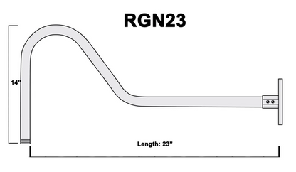 Millennium GRN23-ASB | RLM 23" Long Goose Neck Stem