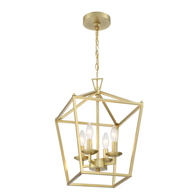 Faymart FAY-US-LT-107-SG | 4-Light Caged Pendant Light with Soft Gold Finish