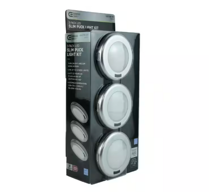 Commercial Electric 1005 730 703 | 3-Light LED Puck Light Kit