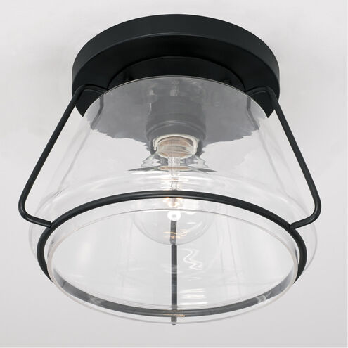 Austin Allen AA1010MB | Elijah 1 Light 10.5 inch Matte Black Flush Mount Ceiling Light