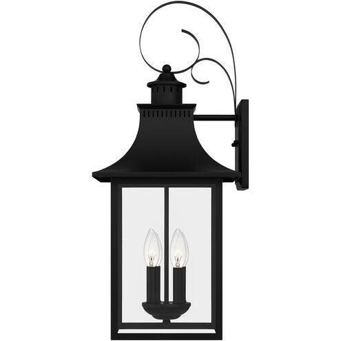 Quoizel CCR8412K | Chancellor 4 Light 28 inch Mystic Black Outdoor Wall Lantern