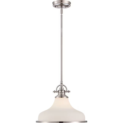 Quoizel GRT2814BN | Grant 1 Light 14 inch Brushed Nickel Pendant Ceiling Light